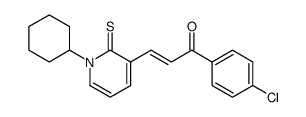 E-3-(2'-(4-chlorobenzoyl)vinyl)-1-cyclohexyl-2(1H)-pyridinethione结构式