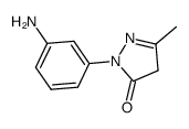 2-(3-aminophenyl)-2,4-dihydro-5-methyl-3H-pyrazol-3-one Structure