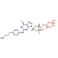 N-(4-Butylphenyl)-2'-deoxyguanosine 5'-(trihydrogen diphosphate) Structure