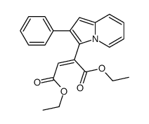 diethyl 2-(2-phenylindolizin-3-yl)but-2-enedioate Structure