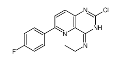 2-chloro-N-ethyl-6-(4-fluorophenyl)pyrido[3,2-d]pyrimidin-4-amine结构式