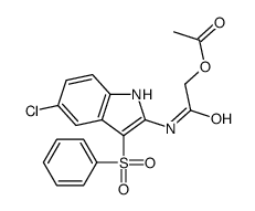 [2-[[3-(benzenesulfonyl)-5-chloro-1H-indol-2-yl]amino]-2-oxoethyl] acetate Structure