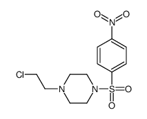 1-(2-chloroethyl)-4-(4-nitrophenyl)sulfonylpiperazine结构式