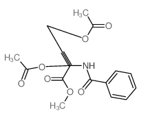 methyl 4-acetyloxy-3-(acetyloxymethyl)-2-benzamido-but-2-enoate structure