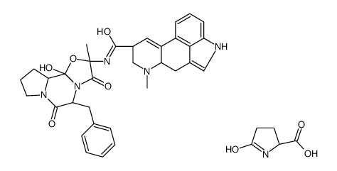 5-oxo-L-proline, compound with 5'α-benzyl-12'-hydroxy-2'-methylergotaman-3',6',18-trione (1:1) Structure