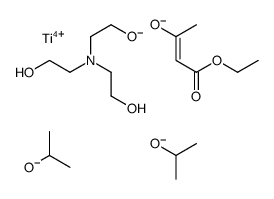 (ethyl acetoacetato-O1',O3)[[2,2',2''-nitrilotris[ethanolato]](1-)-N,O]bis(propan-2-olato)titanium Structure