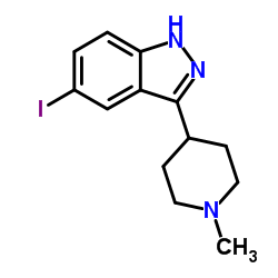 5-Iodo-3-(1-methyl-4-piperidinyl)-1H-indazole结构式