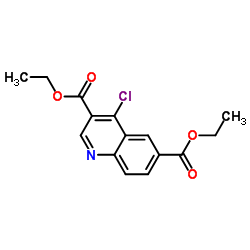 Diethyl 4-chloro-3,6-quinolinedicarboxylate结构式