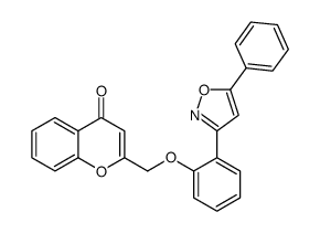 2-[[2-(5-phenyl-1,2-oxazol-3-yl)phenoxy]methyl]chromen-4-one Structure
