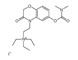 2-[6-(dimethylcarbamoyloxy)-3-oxo-1,4-benzoxazin-4-yl]ethyl-triethylazanium,iodide Structure