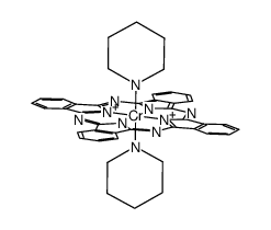 (phthalocyaninato)bis(piperidine)chromium(II)结构式