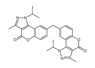 1-isopropyl-8-[(1-isopropyl-3-methyl-4-oxo-1,4-dihydrochromeno[4,3-c]pyrazol-8-yl)methyl]-3-methyl-1,4-dihydrochromeno[4,3-c]pyrazol-4-one Structure