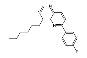 6-(4-fluorophenyl)-4-n-hexyl-pyrido[3,2-d]pyrimidine结构式