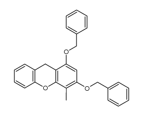 1,3-bis(benzyloxy)-4-methyl-9H-xanthene结构式