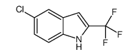 5-氯-2-(三氟甲基)-1H-吲哚结构式