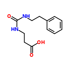 N-[(2-Phenylethyl)carbamoyl]-β-alanine结构式