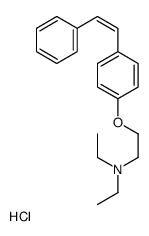 N,N-diethyl-2-[4-[(E)-2-phenylethenyl]phenoxy]ethanamine,hydrochloride Structure