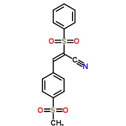 (2E)-3-[4-(Methylsulfonyl)phenyl]-2-(phenylsulfonyl)acrylonitrile Structure
