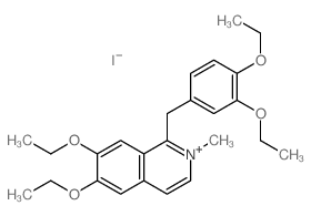 Isoquinolinium,1-[(3,4-diethoxyphenyl)methyl]-6,7-diethoxy-2-methyl-, iodide (1:1) picture