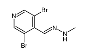 N-[1-(3,5-dibromo-pyridin-4-yl)-meth-(E)-ylidene]-N'-methylhydrazine Structure