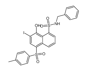N-benzyl-8-hydroxy-7-iodo-5-tosylnaphthalene-1-sulfonamide Structure