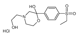 2-(4-ethylsulfonylphenyl)-4-(2-hydroxyethyl)morpholin-2-ol,hydrochloride Structure