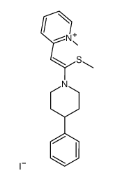 1-Methyl-2-[(Z)-2-methylsulfanyl-2-(4-phenyl-piperidin-1-yl)-vinyl]-pyridinium; iodide Structure