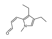 3-(3,4-diethyl-1-methylpyrrol-2-yl)prop-2-enal结构式