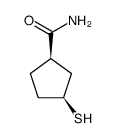 Cyclopentanecarboxamide, 3-mercapto-, cis- (9CI)结构式