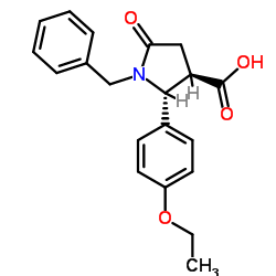 (2R,3R)-1-Benzyl-2-(4-ethoxyphenyl)-5-oxo-3-pyrrolidinecarboxylic acid图片