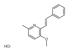 3-methoxy-6-methyl-2-styryl-pyridine, hydrochloride Structure