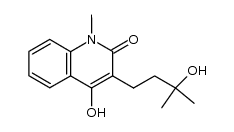 4-hydroxy-3-(3-hydroxy-3-methylbutyl)-N-methylquinolin-2(1H)-one结构式