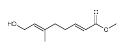 (2E,6E)-methyl 8-hydroxy-6-methylocta-2,6-dienoate结构式