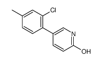 5-(2-chloro-4-methylphenyl)-1H-pyridin-2-one结构式