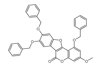 7-methoxy-5,11,12-tribenzyloxycoumestane结构式