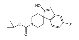 6-溴-2-氧代-1,2-二氢螺[叔丁基-3,4'-哌啶]-1'-羧酸叔丁酯结构式