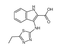 N-(1,3,4-thiadiazol-2-yl-5-ethyl)-3-amino-1H-indole-2-carboxylic acid结构式