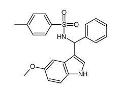 N-[(5-methoxy-1H-indol-3-yl)-phenyl-methyl]-4-methyl-benzenesulfonamide结构式