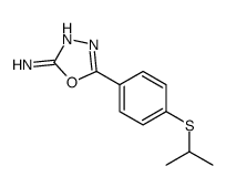 5-(4-propan-2-ylsulfanylphenyl)-1,3,4-oxadiazol-2-amine结构式