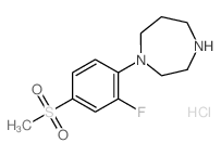 1-[2-FLUORO-4-(METHYLSULFONYL)PHENYL]HOMOPIPERAZINE HYDROCHLORIDE Structure