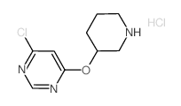 4-Chloro-6-(piperidin-3-yloxy)-pyrimidine hydrochloride structure