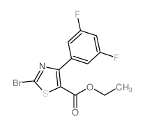 2-溴-4-(3,5-二氟苯基)噻唑-5-羧酸乙酯结构式