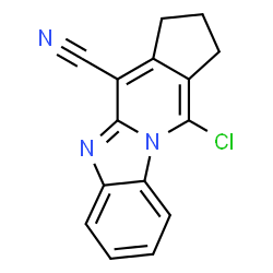 11-chloro-2,3-dihydro-1H-benzo[4,5]imidazo[1,2-a]cyclopenta[d]pyridine-4-carbonitrile结构式