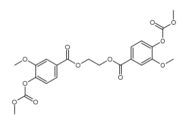 ethane-1,2-diyl bis-[3-methoxy-4-[(methoxycarbonyl)oxy]benzoate] Structure