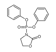 3-diphenoxyphosphoryl-1,3-oxazolidin-2-one结构式