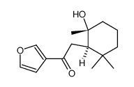 (+/-)-1-(3-furyl)-(2α-hydroxy-2,6,6-trimethylcyclohexyl)ethanone结构式