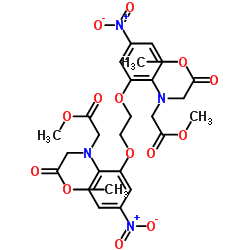 N,N'-[1,2-Ethanediylbis[oxy(4-nitro-2,1-phenylene)]]bis[N-(2-Methoxy-2-oxoethyl)glycine Dimethyl Ester结构式