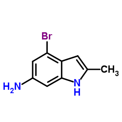 6-Amino-4-bromo-2-Methyl-1H-indole结构式