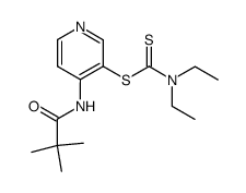 (4-((2,2-dimethyl-1-oxopropyl)amino)-3-pyridinyl)diethylcarbamodithioate Structure