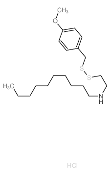 1-Decanamine,N-[2-[[(4-methoxyphenyl)methyl]dithio]ethyl]-, hydrochloride (1:1) Structure